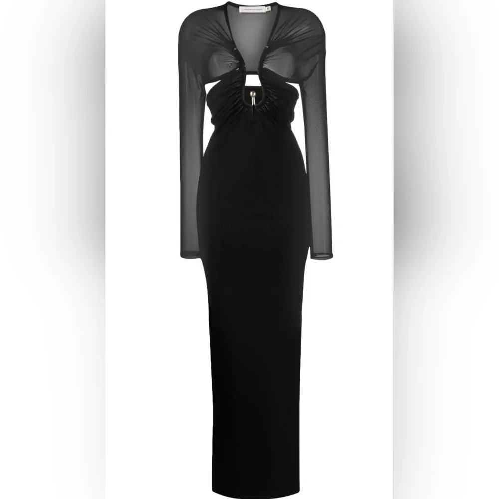 Christopher Esber sheerdetail side slit maxi dress US2/xs/UK6 - Picture 5 of 8